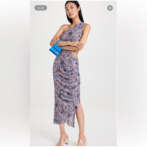 MISA Aries Dress in Feathered Floral - Picture 6 of 8